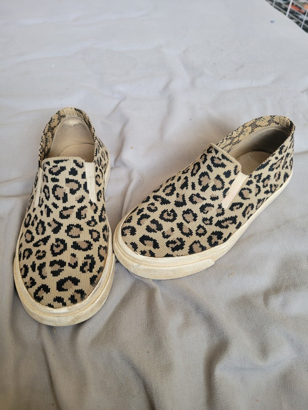 Kids Slip-On Leopard Print Canvas Shoes